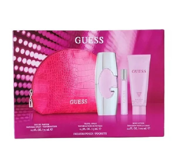 ESTUCHE GUESS GUESS MUJER 4PZS 75ML EDP + 15ML EDP + CREMA + COSMETIQUERA