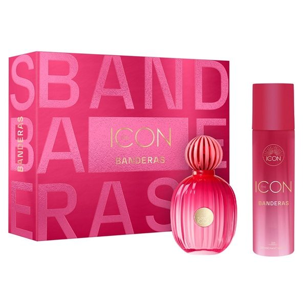 ESTUCHE ANTONIO BANDERAS THE ICON MUJER 2PZS 100ML EDP + DESODORANTE